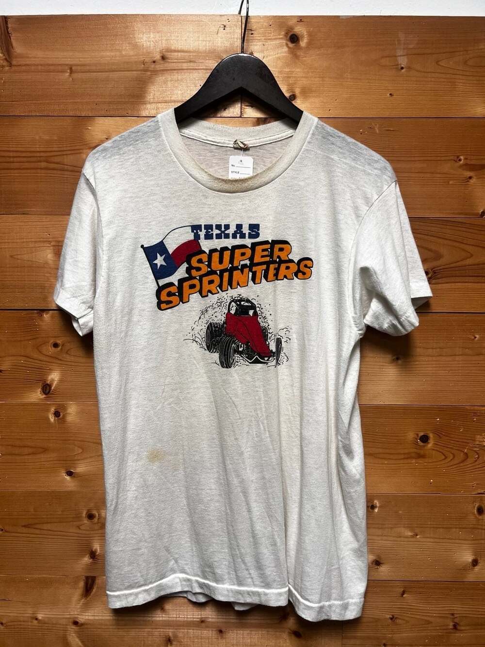 Vintage 80s Texas Super Sprinters Racing T-Shirt Single Stitch Screen Stars XL